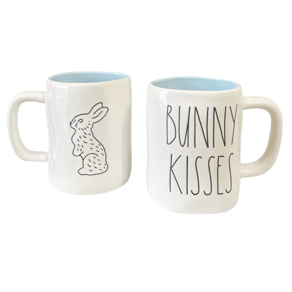 NEW Rae Dunn BUNNY KISSES Double Sided Mug 🐰😚🐰